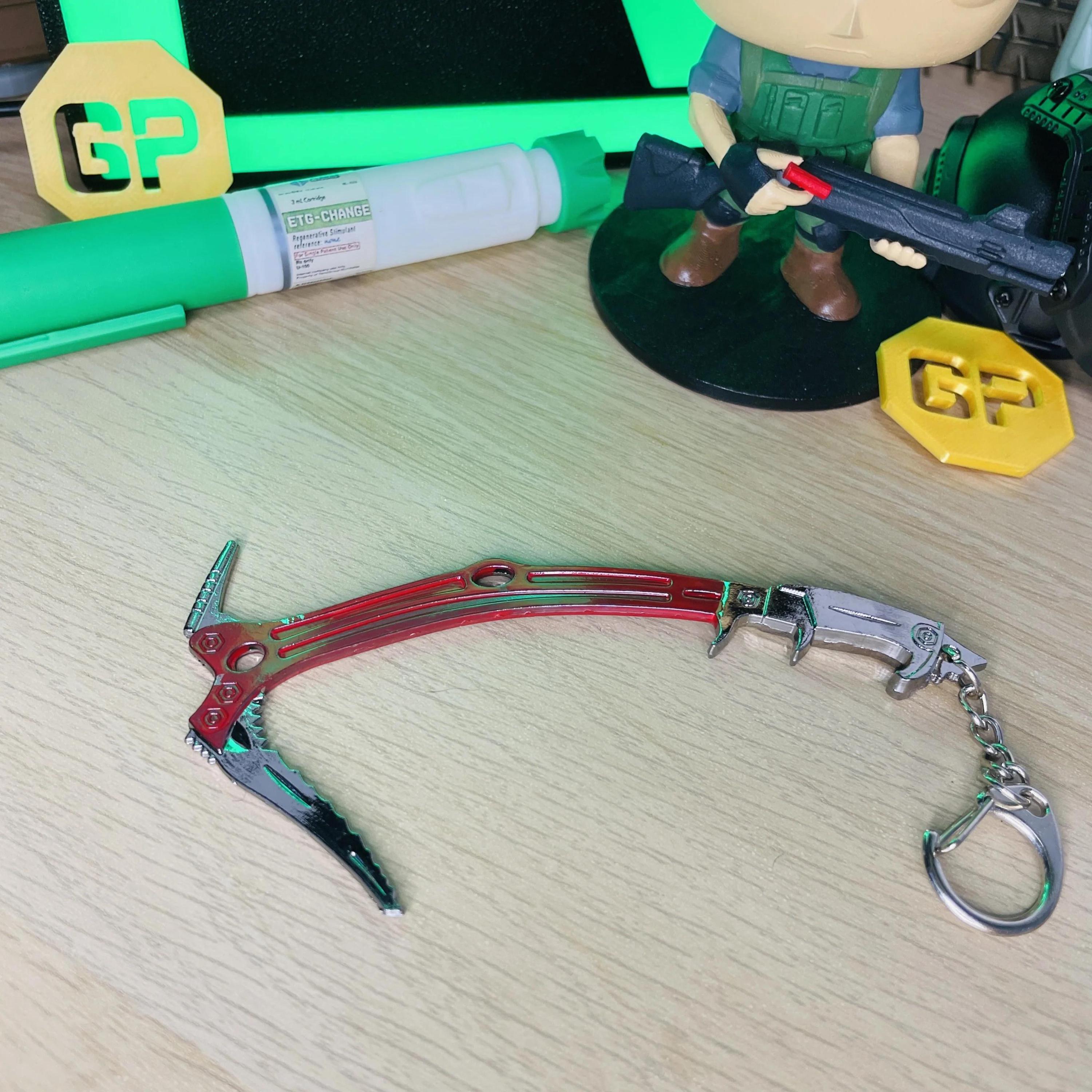 Red Rebel Ice Pick Keyring Replica Escape From Tarkov Inspired