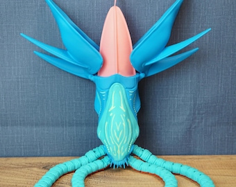 Figura articulada do Leviatã de Subnautica para colecionadores, modelo de monstro marinho, decoração de mesa para gamers, item colecionável de videogame de ficção científica, presente para fãs de alienígenas.