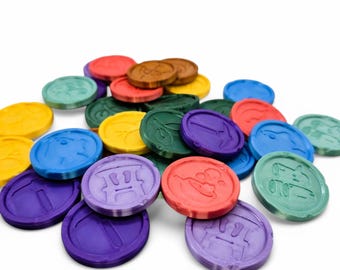 Palia Skill Medals Keyring or Coin 3D Printed Silk PLA Gamer Gift All Professions Collectible Badge Cooking Hunting Fishing Mining