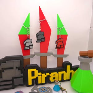 Aangepaste 3D-geprinte RuneScape Ironman-sleutelhanger: kies de modus Standard, Hardcore of Ultimate Ironman, duurzaam accessoire voor OSRS-fans