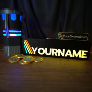 Arc Raiders Custom LED Light Box, Personalized Gamer Tag Sign and Tactical Desk Decor, Gaming Room Night Light, Gift for Streamers and Fans
