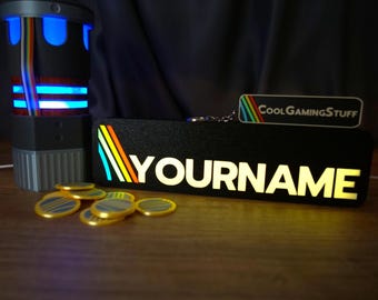 Arc Raiders Custom LED Light Box, Personalized Gamer Tag Sign and Tactical Desk Decor, Gaming Room Night Light, Gift for Streamers and Fans