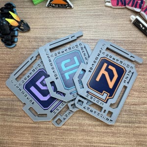 Subnautica Alien Tablet Replica Set 3D Gedruckt Precursor Sammlerstücke Lila Orange Blau Sci Fi Gamer Dekor für Display oder Cosplay Geschenk