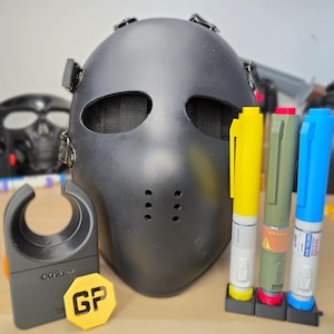 Escape From Tarkov Atomic Defense Ballistic Mask Replica - Tactical Cosplay Armor Prop with Bonus Loot Bundle for EFT Fans and Collectors