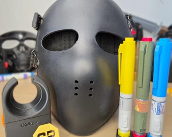 Escape From Tarkov Atomic Defense Ballistic Mask Replica - Tactical Cosplay Armor Prop with Bonus Loot Bundle for EFT Fans and Collectors