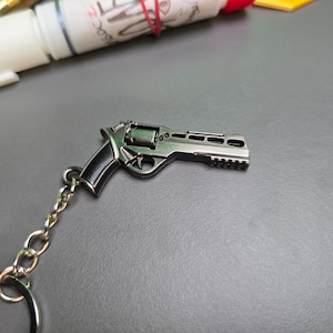 Replica portachiavi revolver Chiappa Rhino .357 – Mini modello color canna di fucile da 5 cm per fan di Escape From Tarkov, cosplayer e collezionisti di armi da fuoco