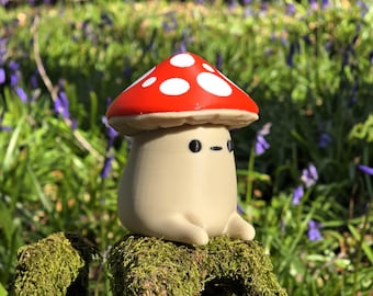 Palia Fun Guy Figurine, Cozy Gamer Desk Decor, Mushroom Collectible, Elderwood Fan Art Cute Gaming Ornament, Gift for Palia Players, 6cm 9cm