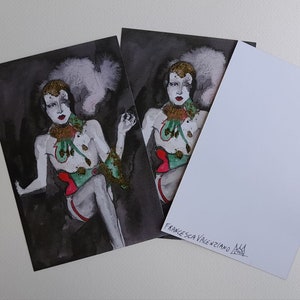 Stampa formato cartolina Illustrazione Burlesque