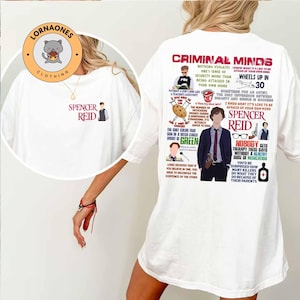 Camiseta de Halloween del Dr. Spenceer Reiid, camiseta homenaje a Mentes Criminales, camiseta retro de Spenceer Reiid, camiseta de la serie de TV, camiseta de Matthew Gray Gubler