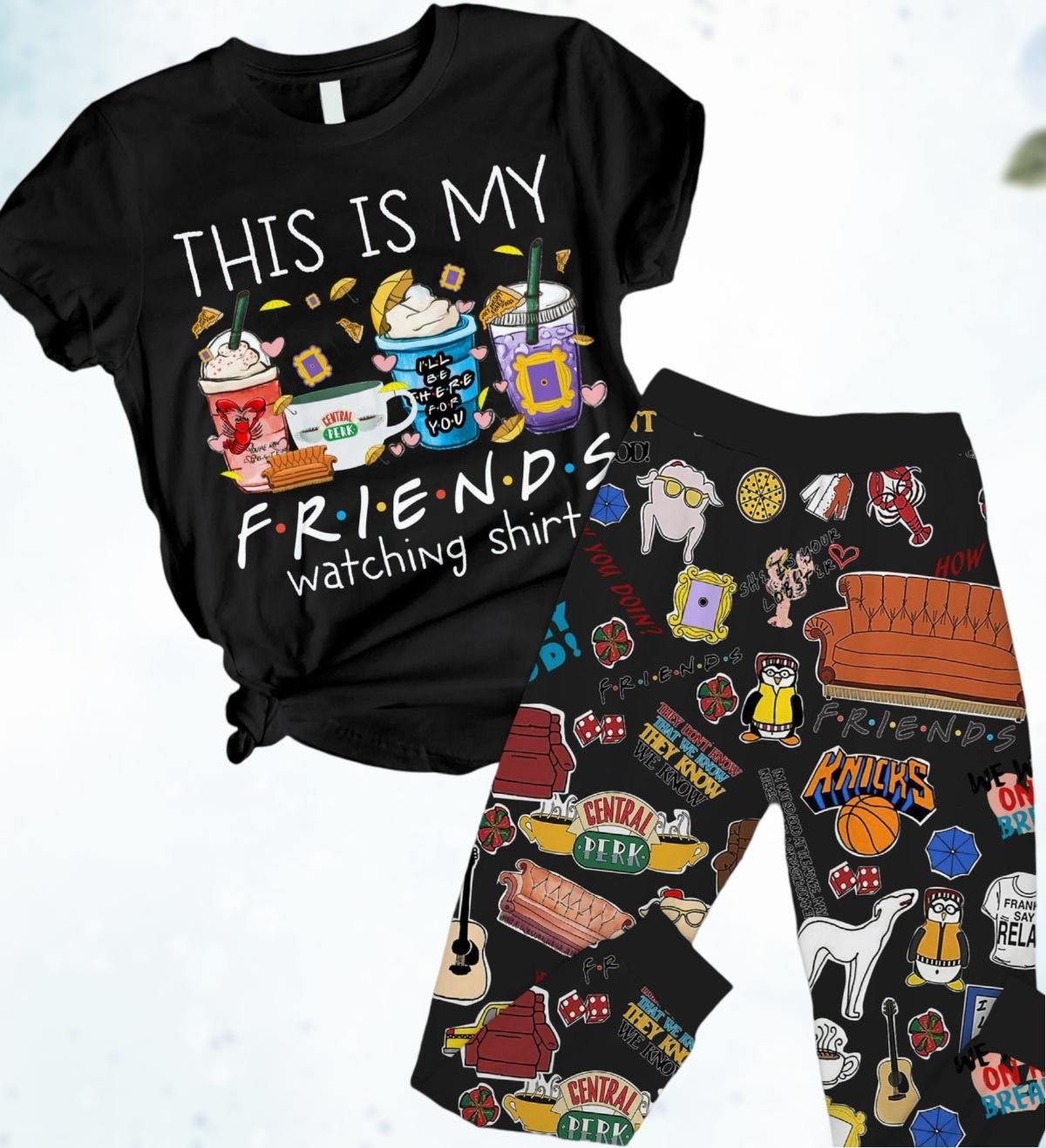 Pj Set Girls Friends Pyjamas Pajama Sets Friends Central Perk