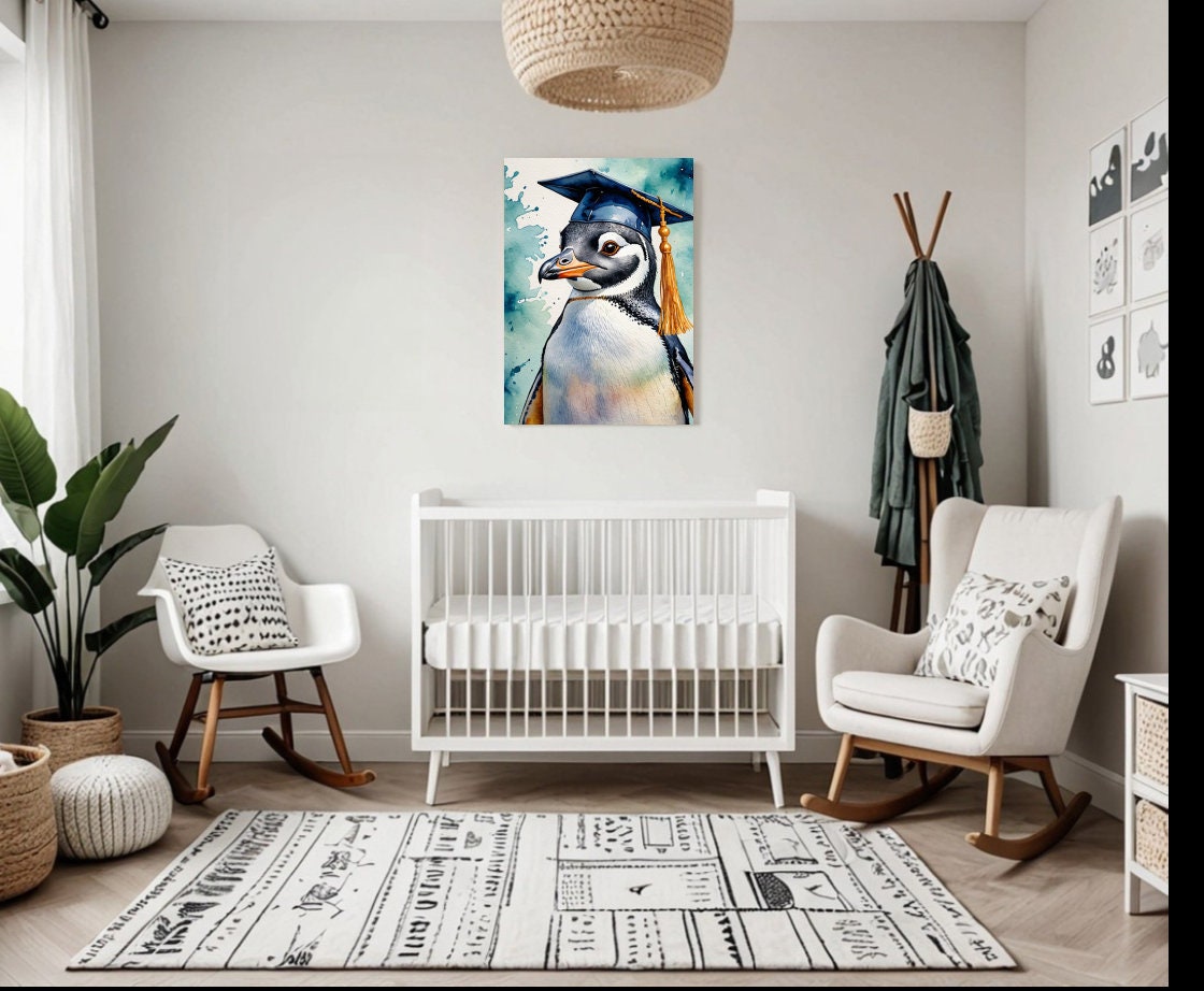 Adorable Penguin Graduation Digital Download | Penguin in Graduation ...