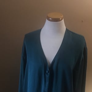 Victoria Secret Silk Teal Night Shirt  P/S