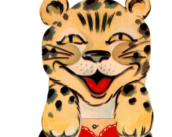 1940-1950s Mechanical Leopard Valentine