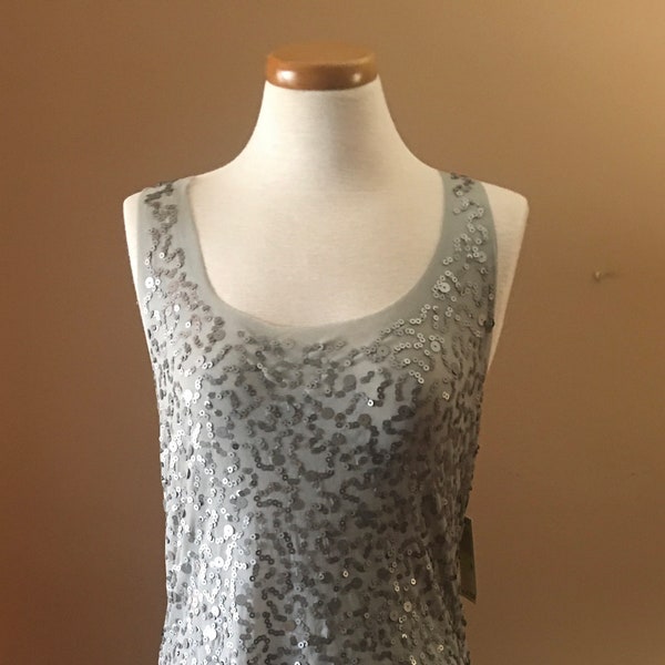 Max Studios Never worn Sequined Tank Top Evening Wear or Dressy Casual  size Medium