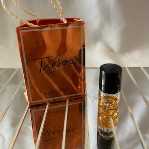 Vintage Sample Bottle Tre’sor Parfum by Laccome Paris with Lancôme Gift Bag