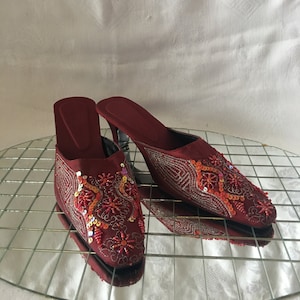 Vintage Never worn  Slippers, Pumps in Deep Red from  in India