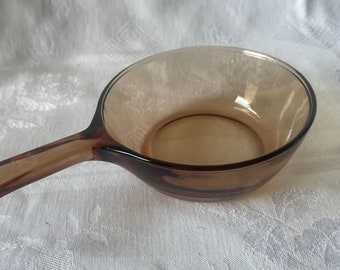 Amber Vision Ware Small Sauce Pan / Cooking Pot by Corning