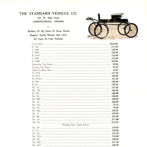 Epherma "The Standard Fahrzeug Co" Erbauer von Pferdekutschen, Wagen, Karren
