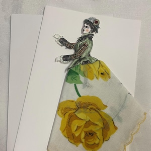 Blanko Karte für alle Anlässe / Taschentuch Karte / Danke / Geschenk Karte / Willkommen Frühling