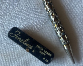 Mini Hollywood Regency Style Retro Mechanical Pencil with Timeline leads