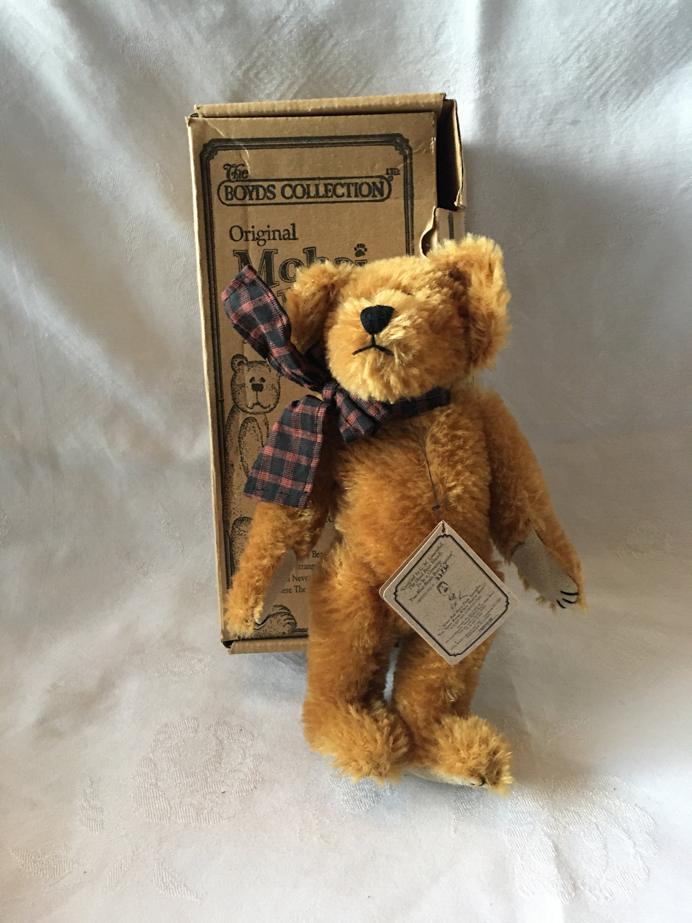 Carter M Bearington Mohair Stuffed Jointed Bear Boyds Bear Collection Vintage Hand Sewn Limited Edition in Storage Box. Etsy Canada