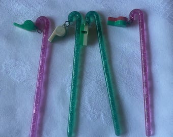 ヴィンテージ シーグラム 7 スウィズル スティック：カラフルなつらら