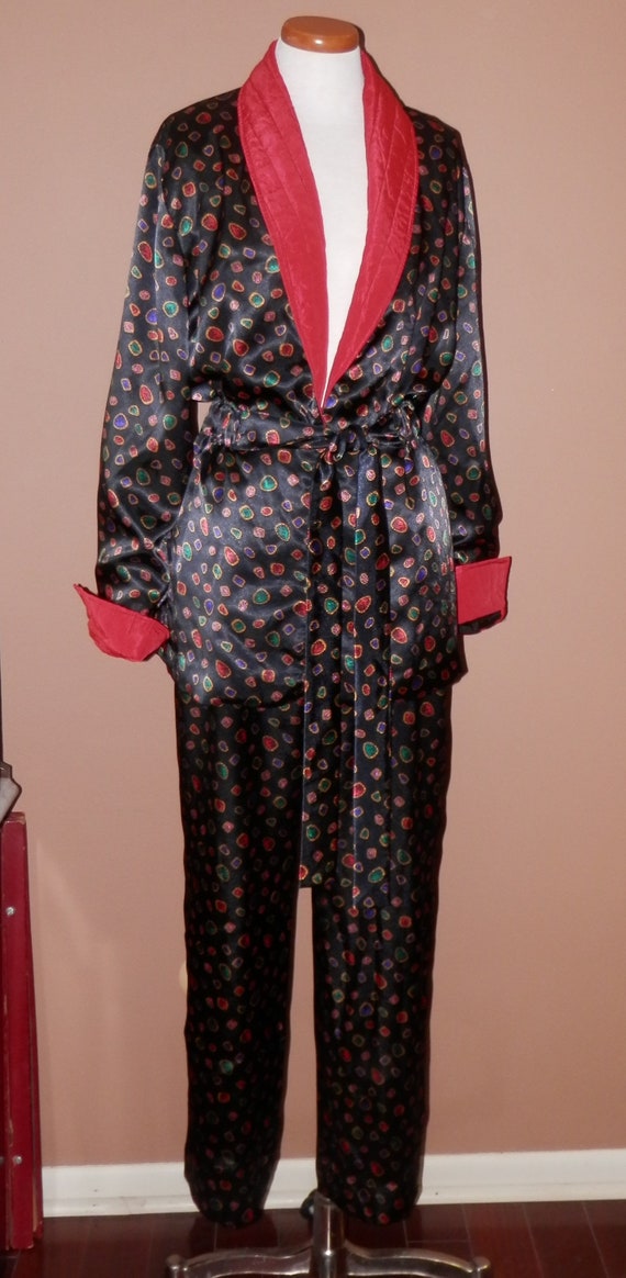 Bichon by Sara Edwards Sleepwear, Smoking Jacket, 