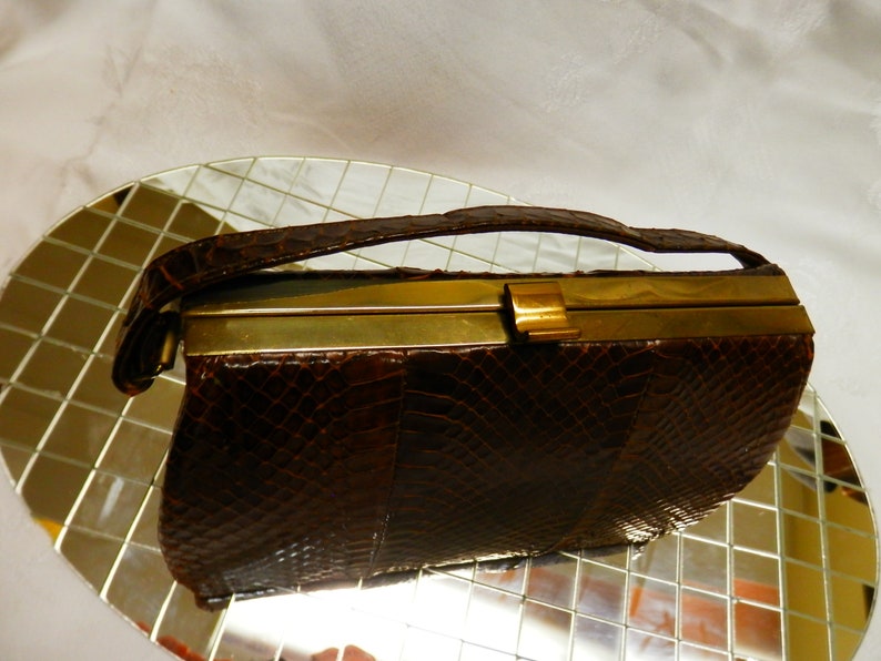 Vintage Snake Skin Purse 1940-1950's image 8