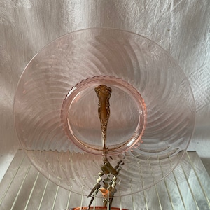 vintage Rosaline Swirl Arcoroc Plate / Assiette à salade / Assiette à dessert 8 » de diamètre