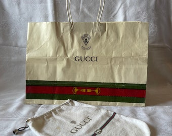 1950's Vintage Gucci  Shoe, Purse, Dust Bag with Shopping Bag