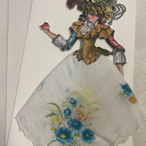 Blanko Karte für alle Anlässe / Taschentuch Karte / Danke / Geschenk Karte / Willkommen Frühling