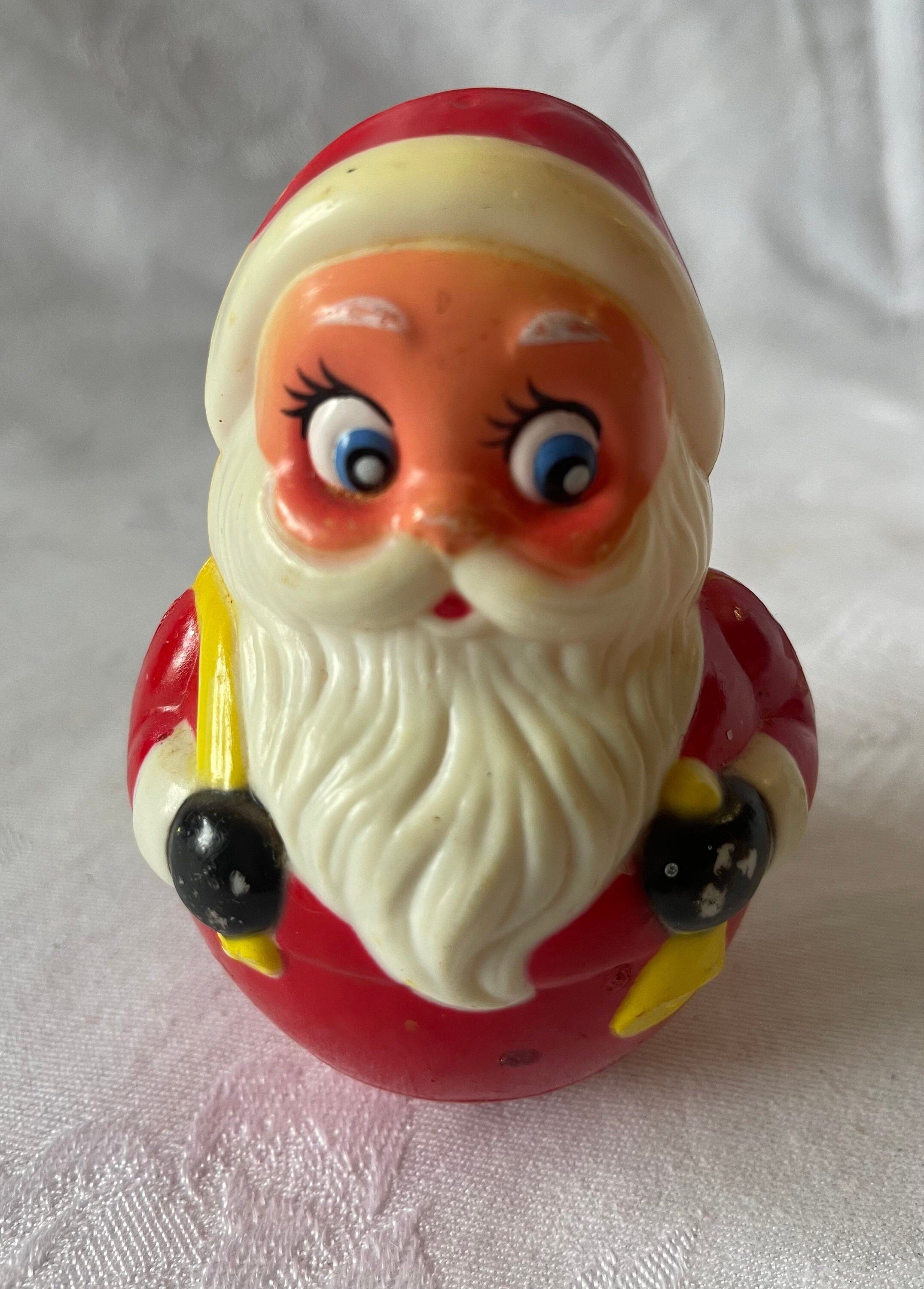 Vintage Roly Poly Santa Musical Toy by Kiddie Products, Avon