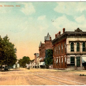 Cartão postal eduardiano antigo do Festival de Abóbora de Circleville de 1910