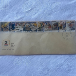 Gedenken an den US Postal Service, Set von 10 Briefmarken, Ausgabe 30.April, 1973
