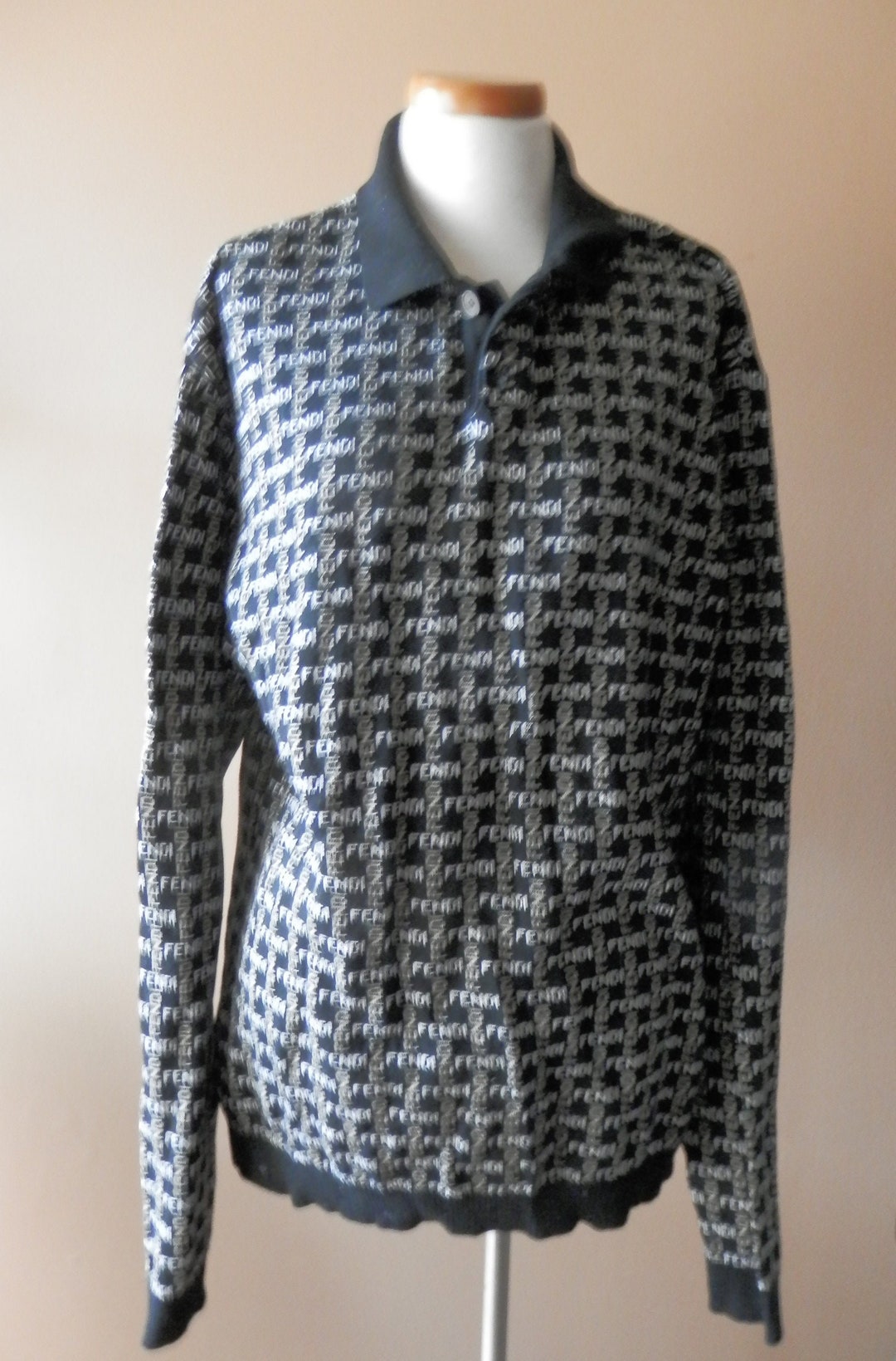 Vintage Men s Fendi Sweater Fendi Uomo Etsy Canada