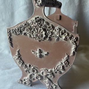 Image showcasing Repurposed Paper Mache Sewing Basket, Knitting Basket Done in Floral ...