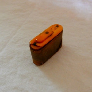 Antique Mid 1800&#39;s Primitive Snuff Box Bone / Horn