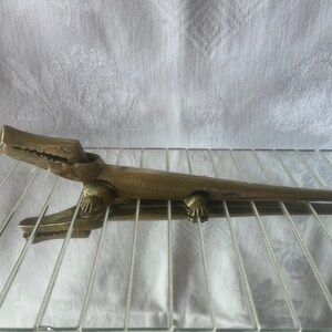 Vintage Brass Alligator/Crocodile nutcracker