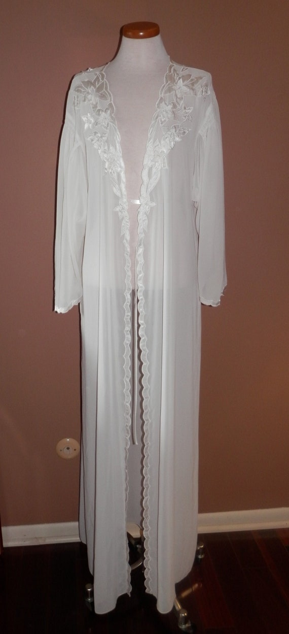 Bill Tice Robe Kimono Style with Beaded Floral App