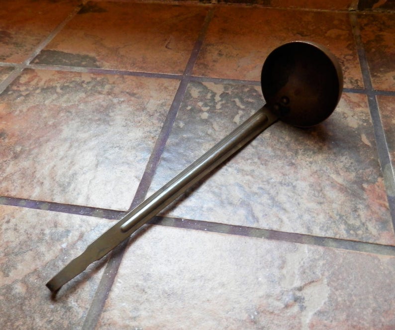 Vintage French Solid Copper Sause Boullian Gravy Ladle