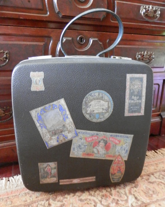 SALE. Vintage Repurposed Suitcase / Over Nighter