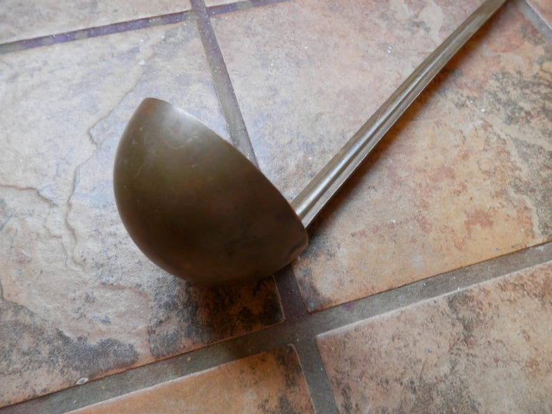 Vintage French Solid Copper Sause Boullian Gravy Ladle