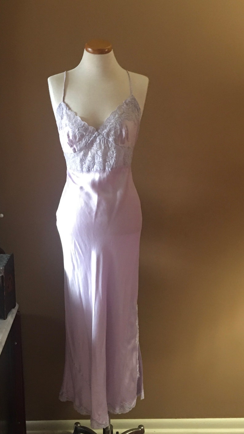 Willow Blossom Dusty Lilac Gown Lingerie Negligee Size - Etsy New Zealand