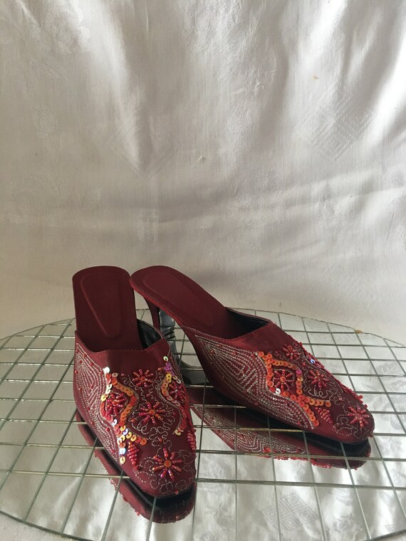 Vintage Never worn  Slippers, Pumps in Deep Red fr