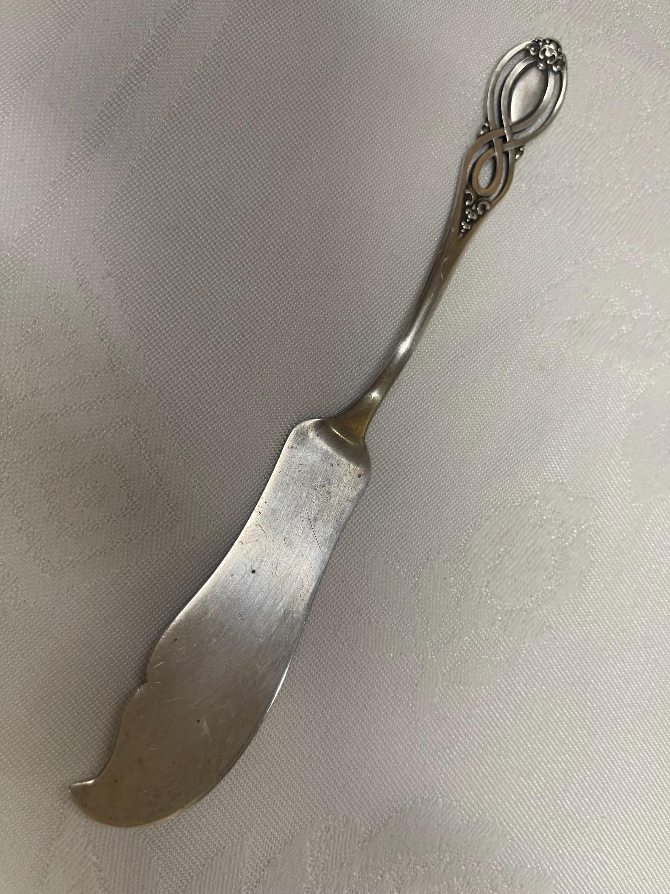 Antique Sterling Silver Butter Knife / Spreader by Chippendale Old