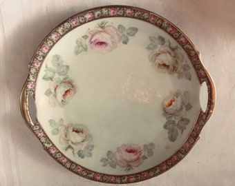 Vintage Prince Regent Bavaria China Serving Plate,Cake Plate, Tray Made in Germany Hand Painted
