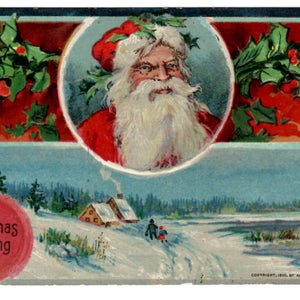 Postal navideña antigua con Papá Noel, 1910, de Arthur Horwitz