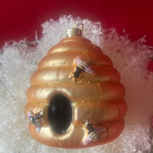 Rare Bee Skep, Bee Hive Ornament