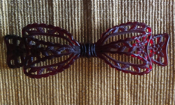 RARE Antique Celluloid Hair Barrette Clip / Hair C