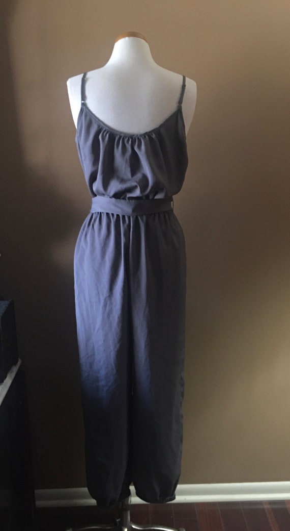 Naked Zebra Grey Crepe Jump Suit, size Medium 198… - image 3